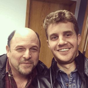 Danny from Strommen on set with Jason Alexander
