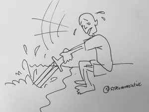 Un Coup d'épée dans l'eau - French Idiom meaning