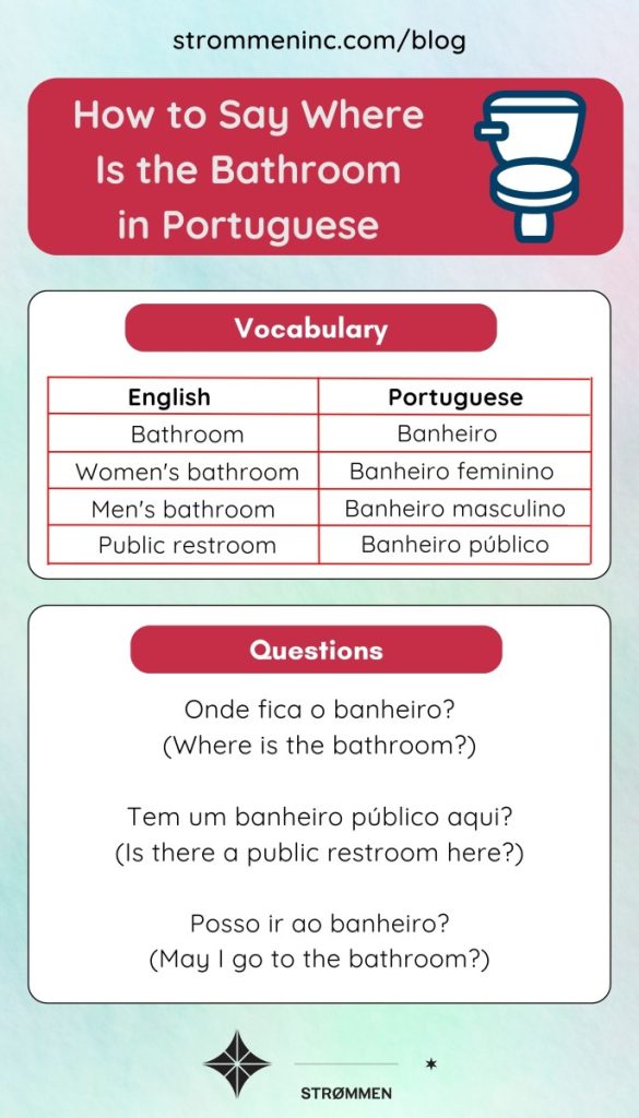 How to Say Where Is the Bathroom in Portuguese Strømmen Language Classes