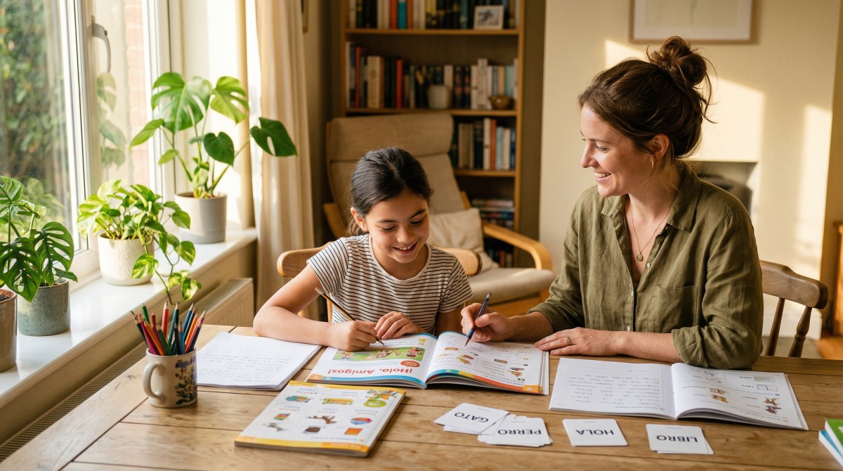 One-on-one language tutoring session