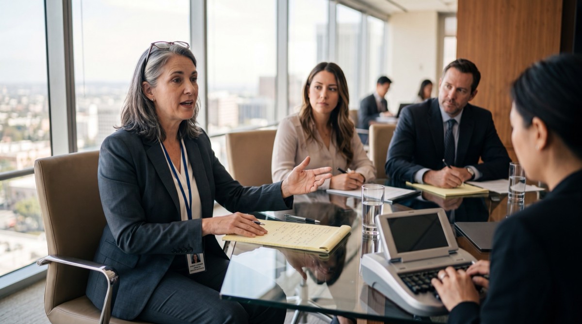 Deposition interpreter at a Los Angeles law office — Strommen
