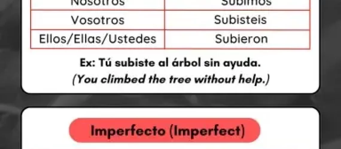 Subir Conjugation in Spanish