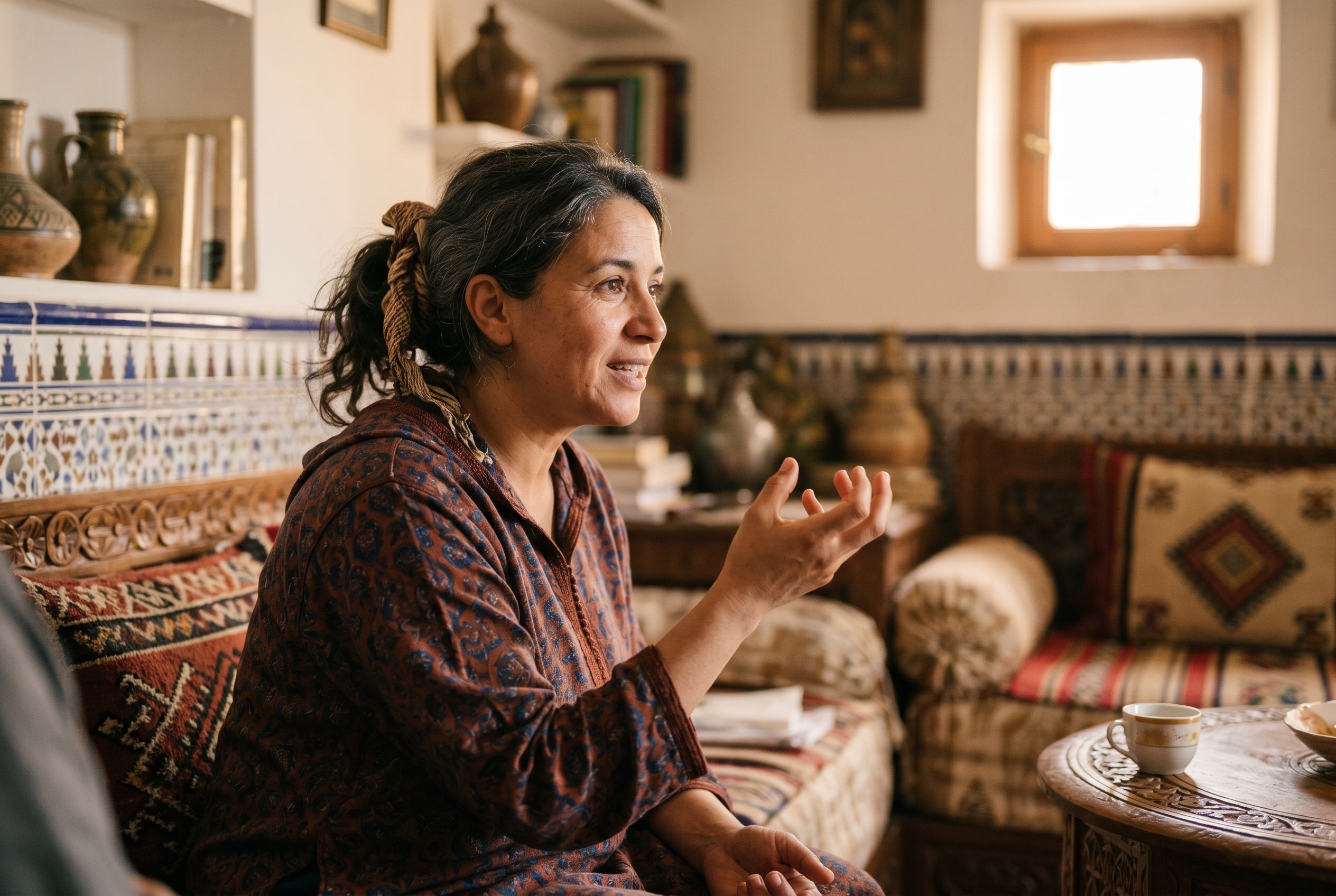 Algerian Arabic tutor and student in conversation — Strommen