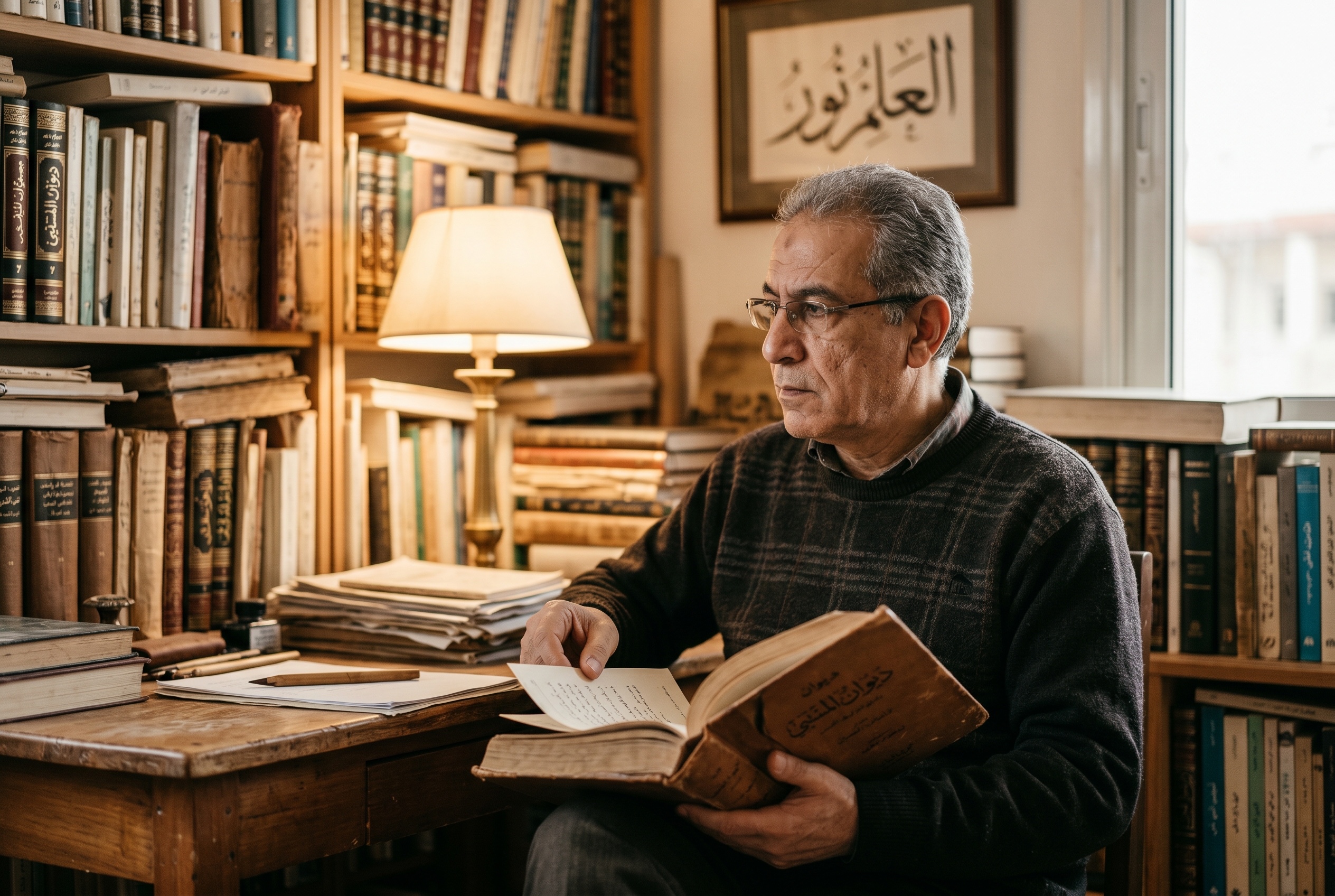 Arabic Literature tutor and student reading a text together — Strommen