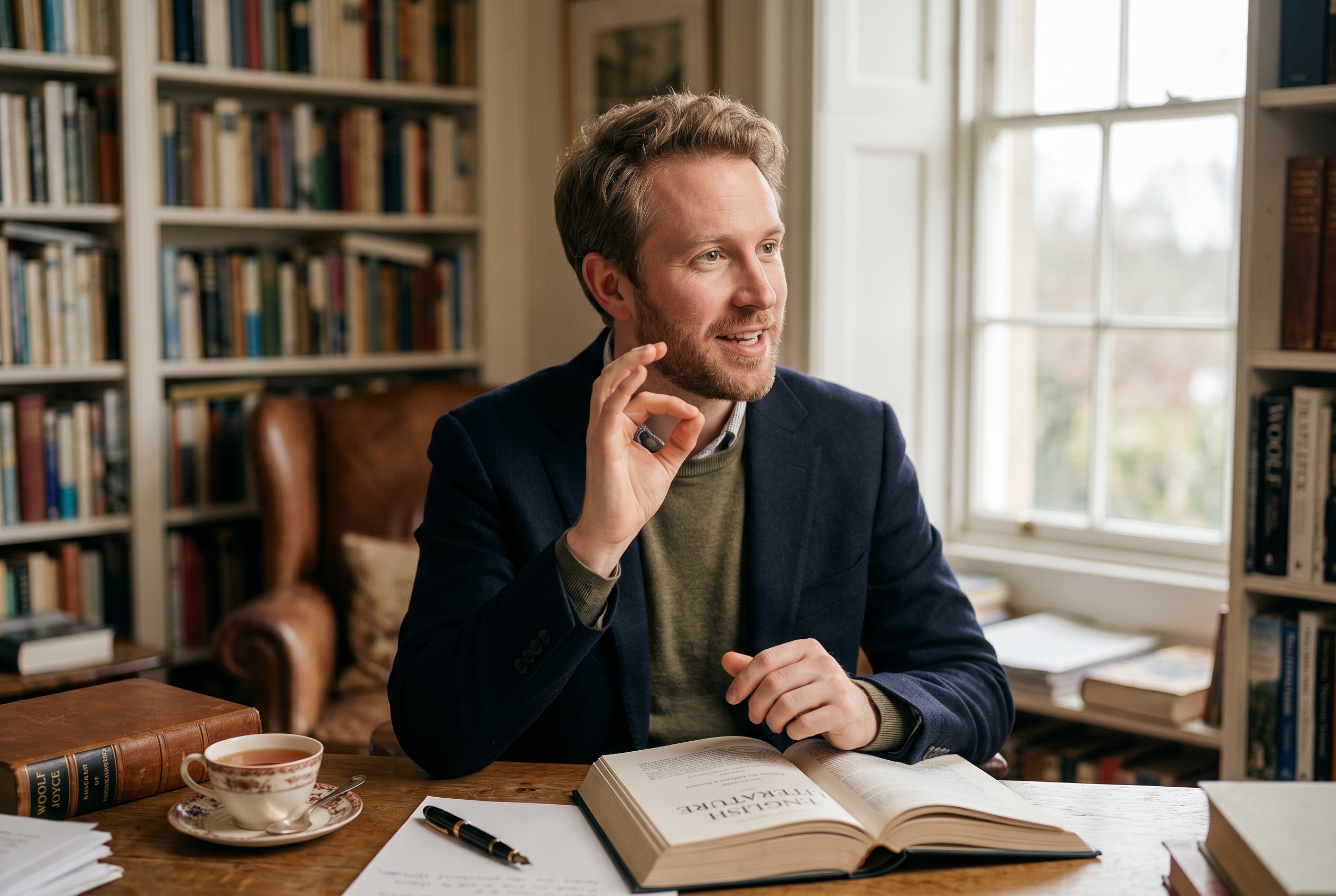 British English tutor and adult student in conversation