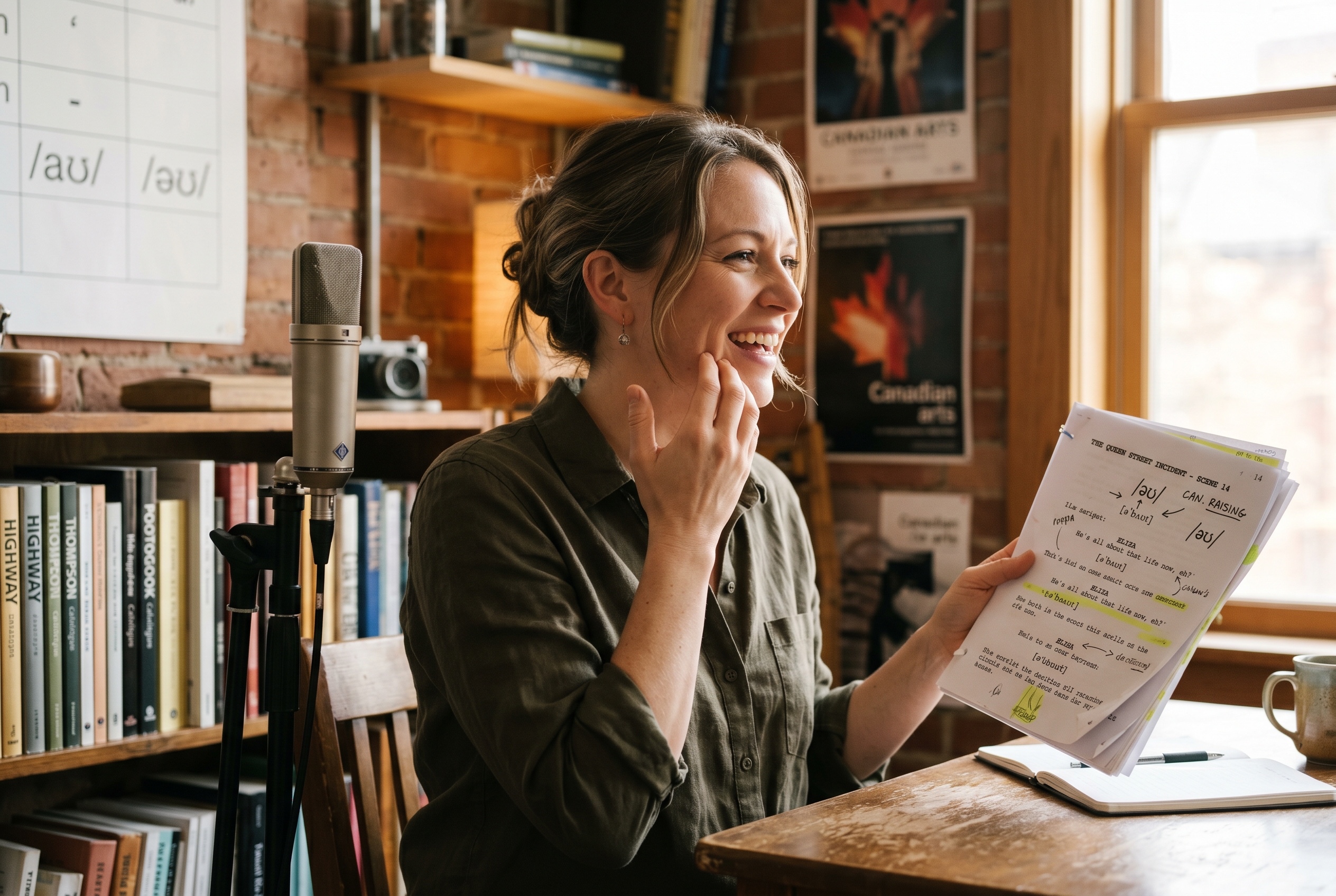 Canadian English tutor and adult student in conversation