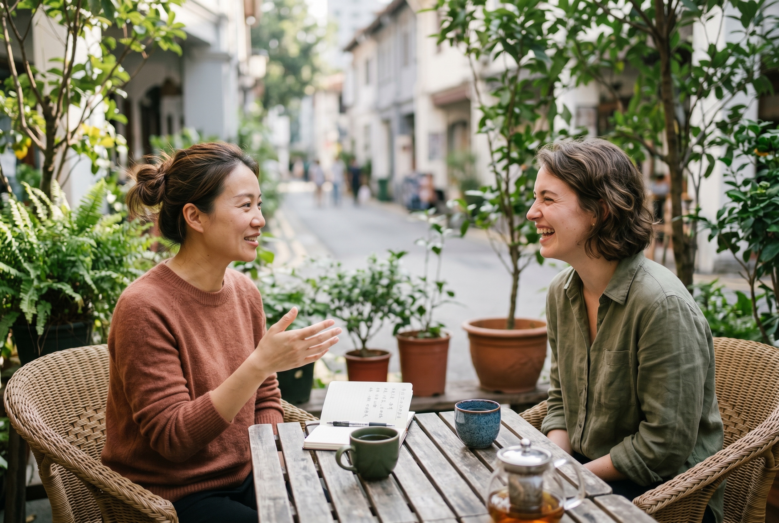 Conversational Chinese tutor and student in conversation — Strommen