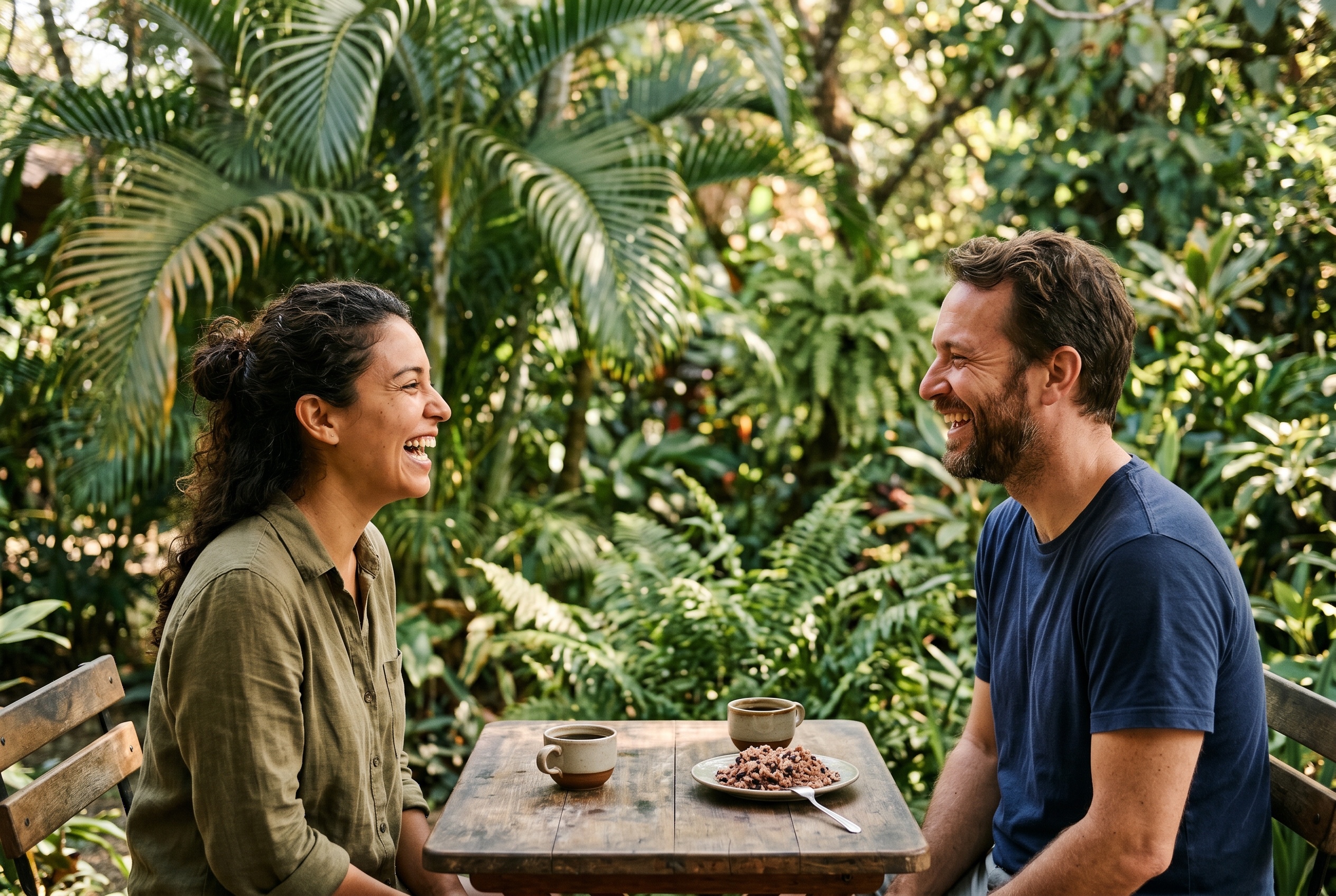 Costa Rican Spanish tutor and student in conversation — Strommen