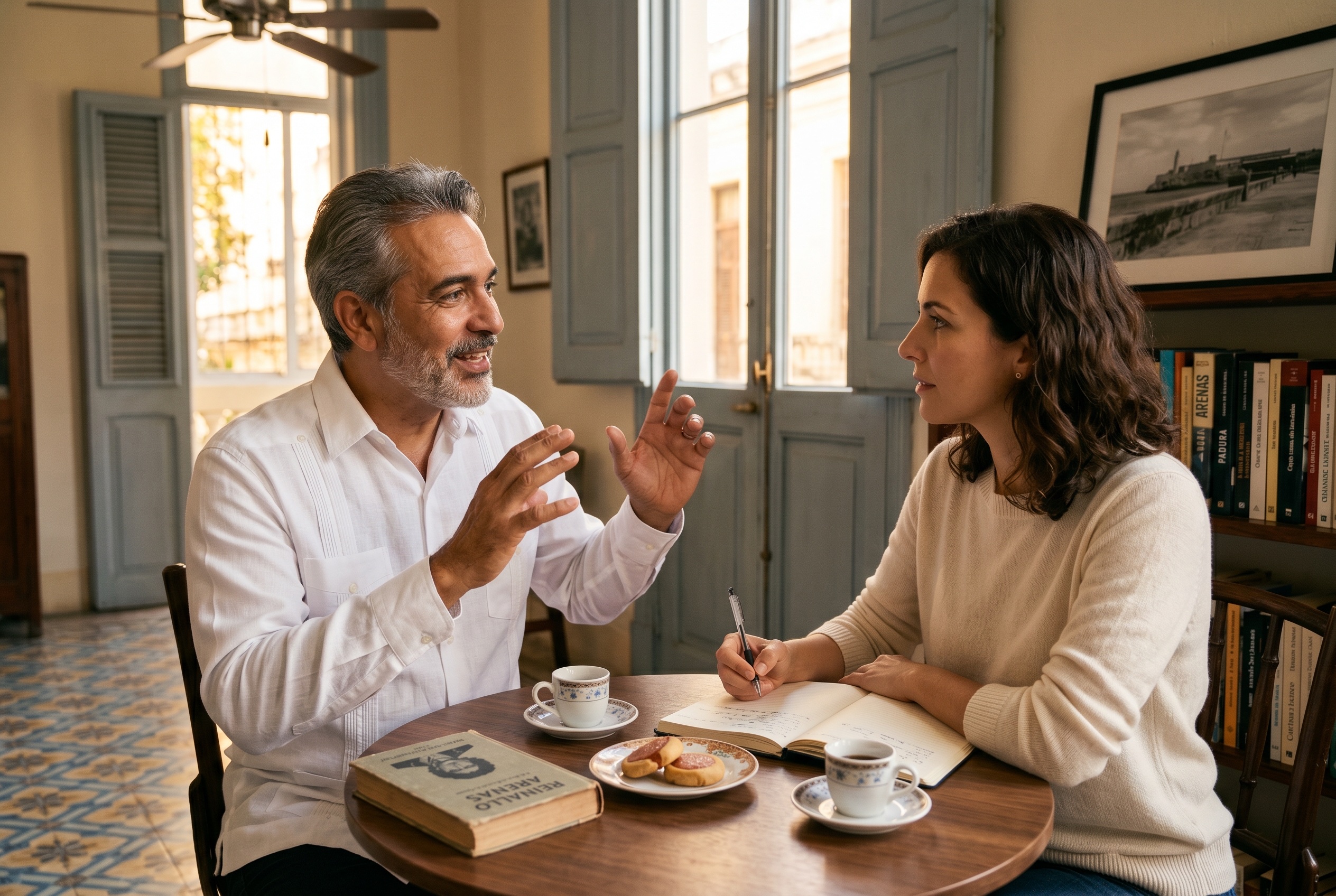 Cuban Spanish tutor and student in conversation — Strommen