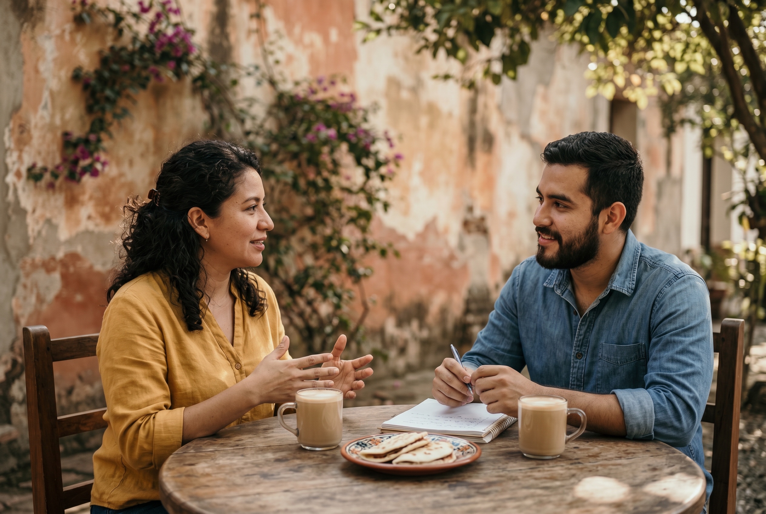 Honduran Spanish tutor and student in conversation — Strommen