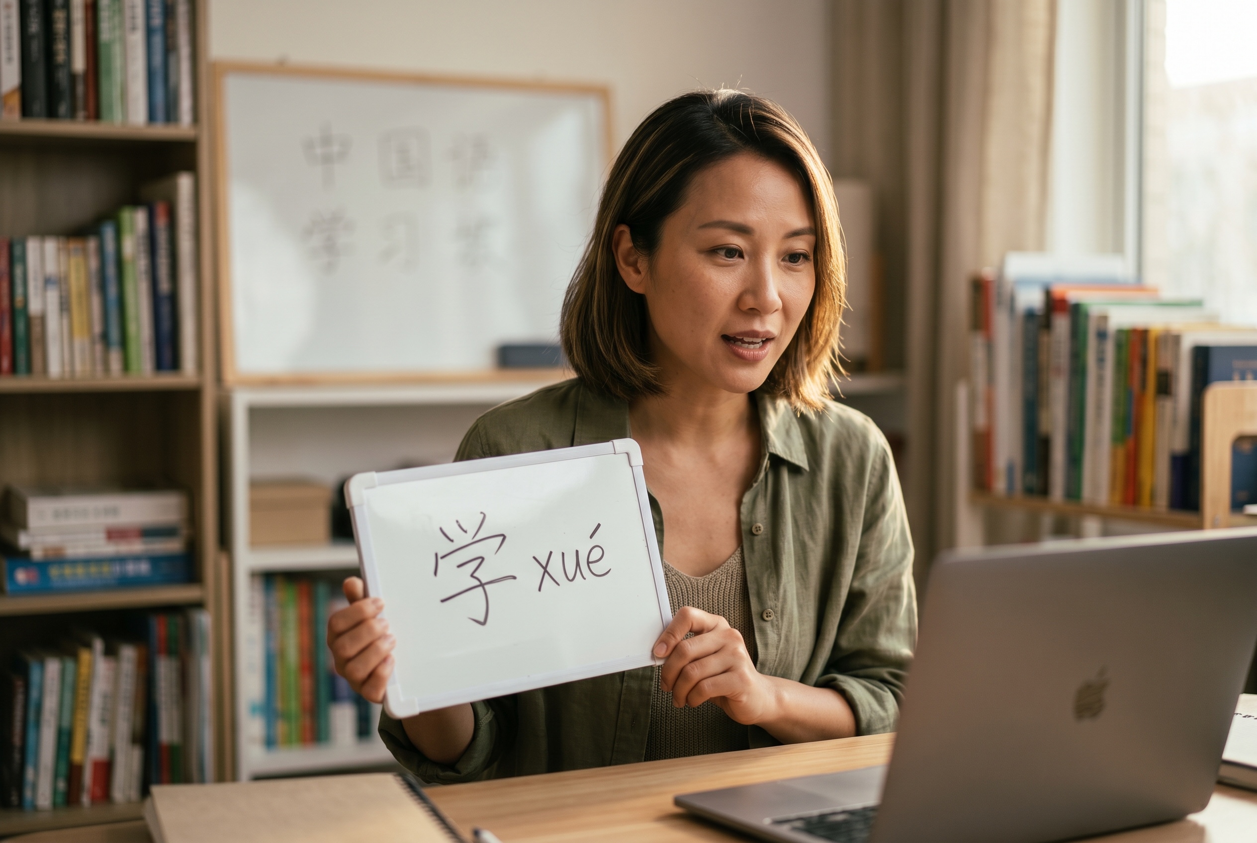 Intensive Chinese tutor and student working through an accelerated Mandarin lesson plan — Strommen