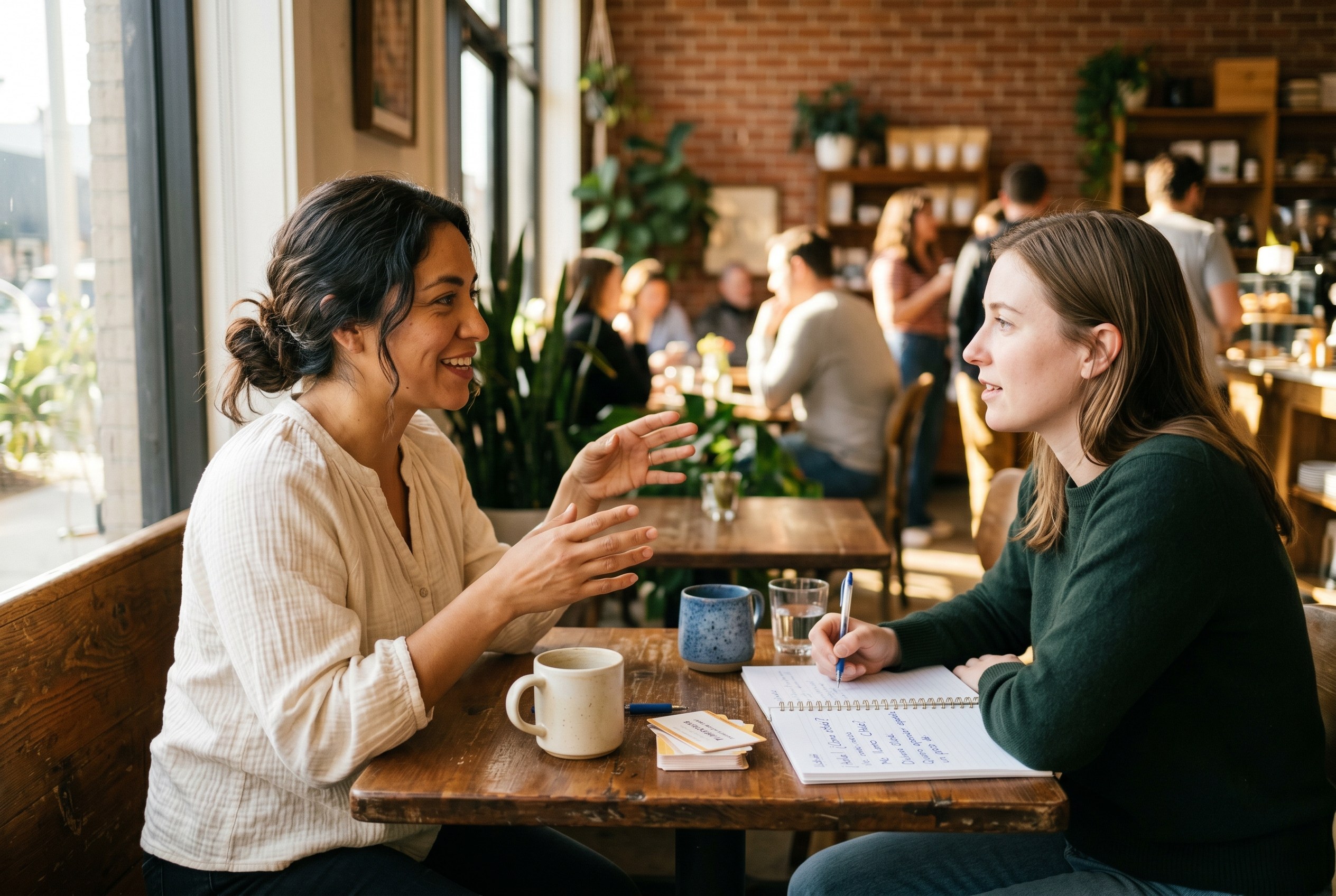 Mexican Spanish tutor and student in conversation in Los Angeles — Strommen