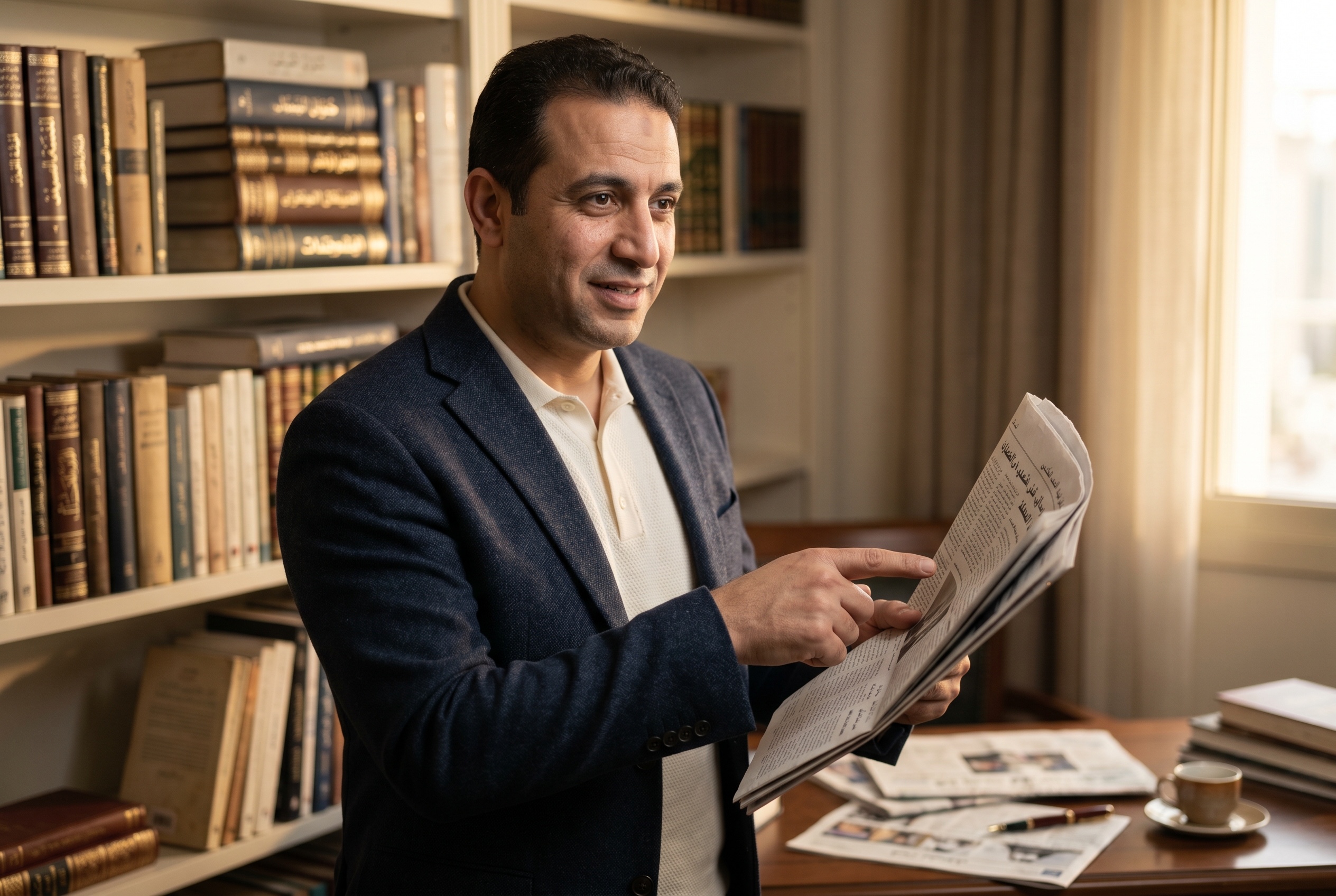 Modern Standard Arabic tutor and student reading an Arabic text together — Strommen