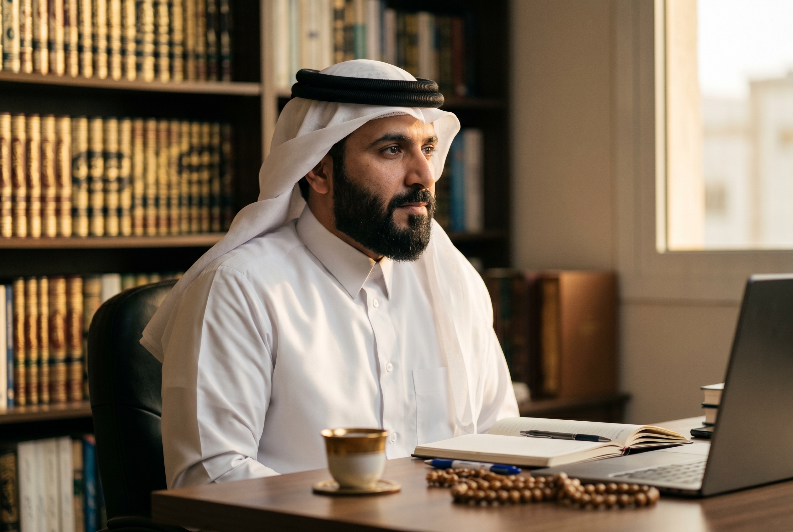 Qatari Arabic tutor and student in conversation during a lesson — Strommen